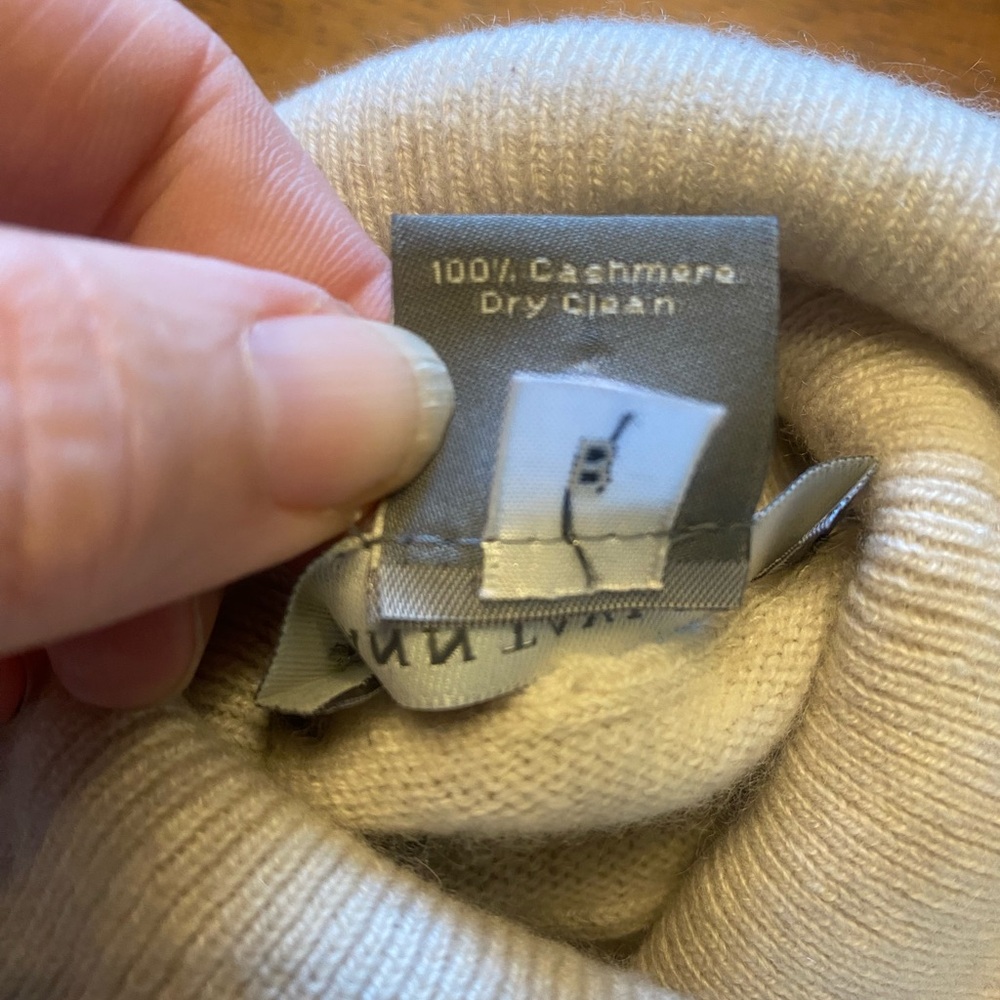 Ann Taylor Cream Cashmere Turtleneck Sweater - Picture 6 of 6